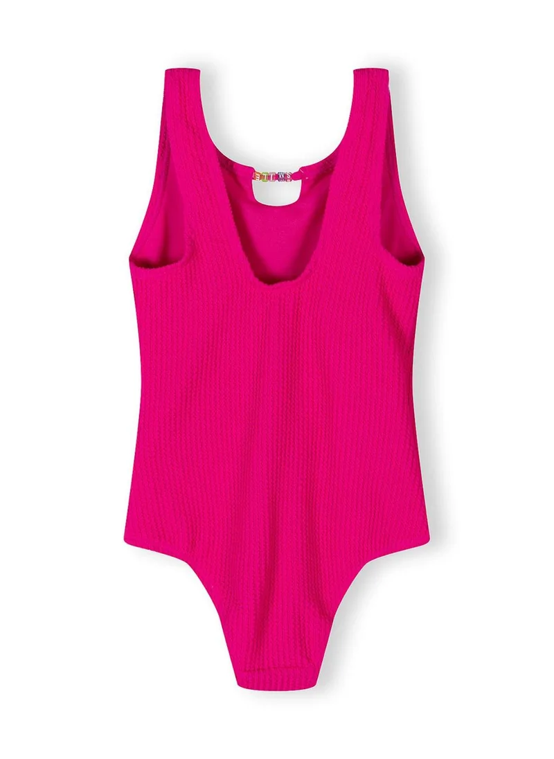 مينوتي Girls swimsuit pink pearl embellishments
